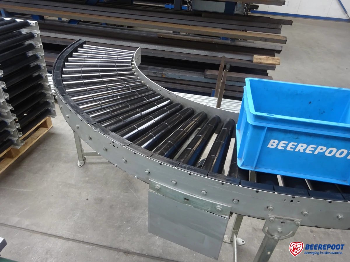 Aangedreven rollenbaanbocht